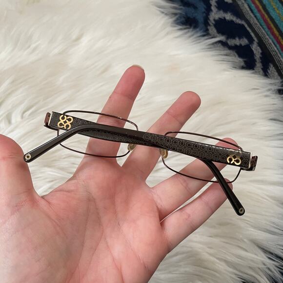 Coach prescription eyeglasses FRAMES ONLY 1008 Mona Dark Brown Bayonetta glasses - Picture 4 of 7